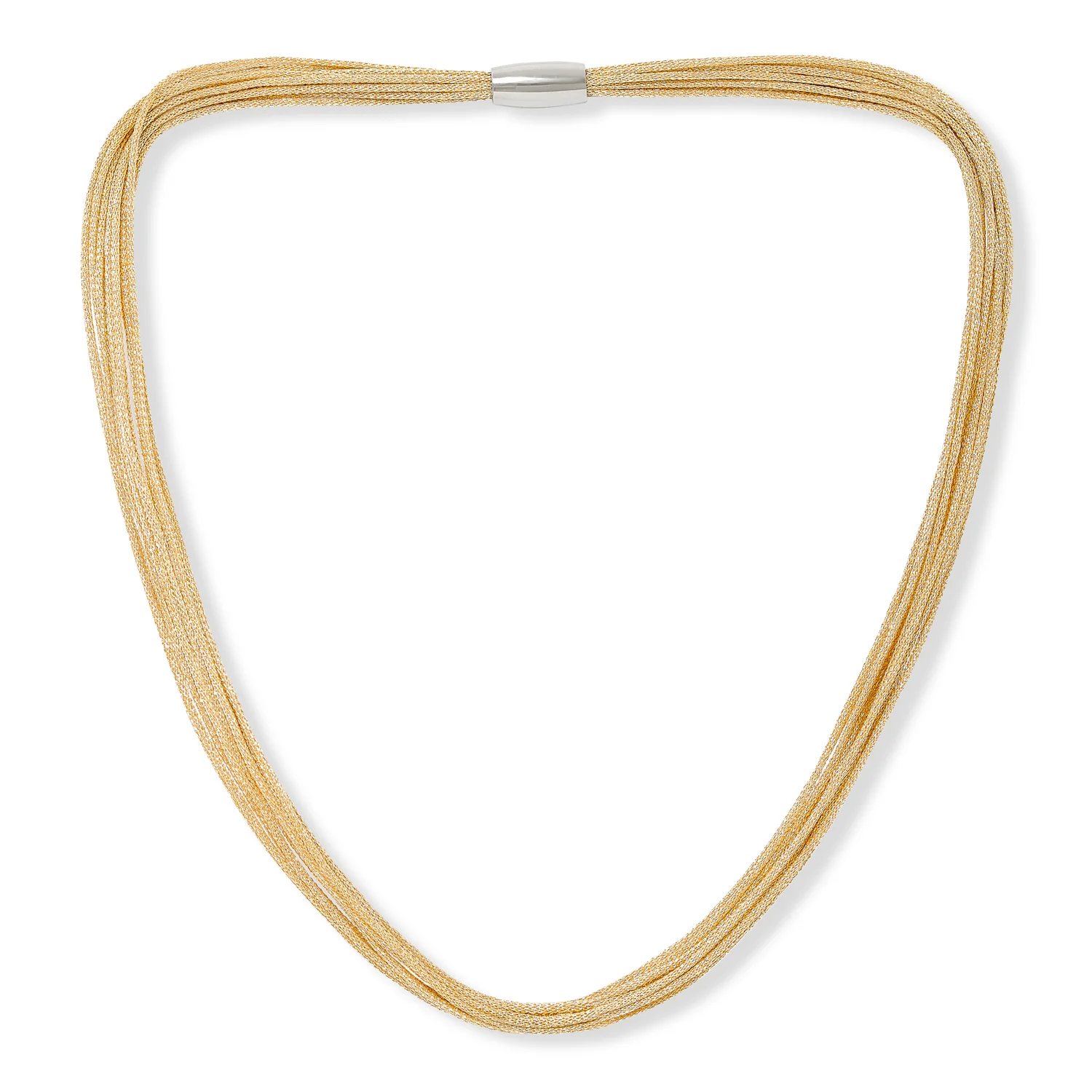 Decus large baroque 'fireball' cultured freshwater pearl drop on multi-strand gold necklace - Image 3