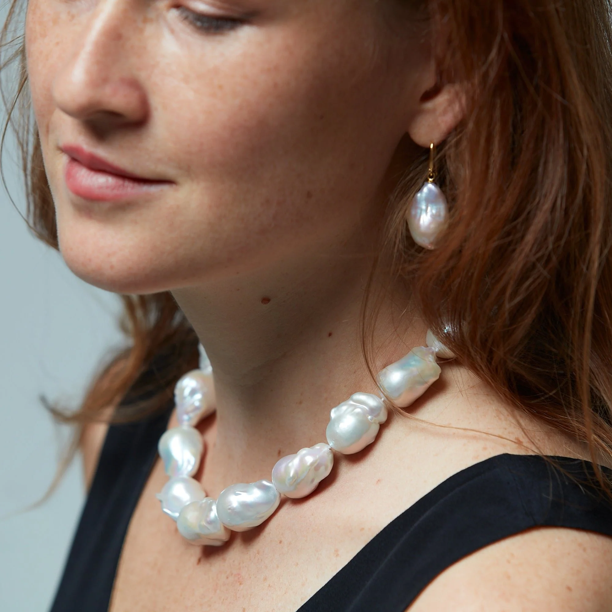 Decus large cultured freshwater 'fireball' pearl necklace - Image 5